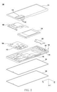 Patent drawing: Samsung Patents a Molded Shell That Protects Phone Screens From the Inside Out