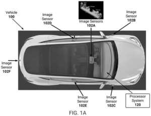 Patent drawing: Tesla Patents a Vision System That Builds a Running Map of Still Objects Around Its Cars