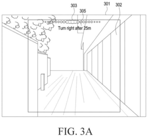 Patent drawing: Samsung Patents a Navigation Display That Knows Which Way Your Phone Is Pointing