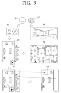 Patent drawing: Samsung Patents a Device That Maps a Room by Looking Around and Shows Where You Are