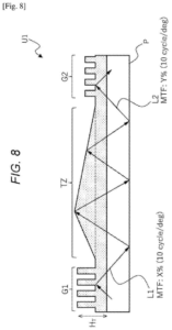 Patent drawing: Sony Patents a Fix for the Blurry Edges Between AR Lens Gratings