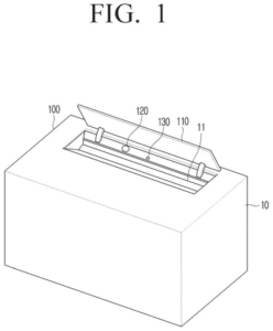 Patent drawing: Samsung Patents a Projector That Grows Its Image as the Lens Cover Opens