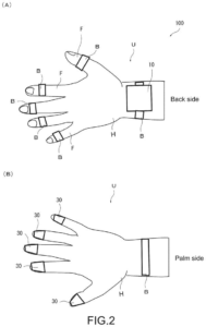 Patent drawing: Sony Patents a System That Gives Your Hands a Physical Jolt Between Actions