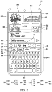 Patent drawing: Samsung Patents a Virtual Keyboard That Reads the Screen to Know What You Want to Type