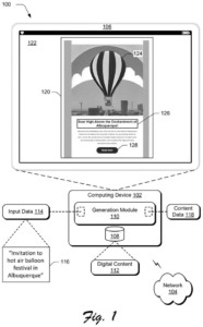 Patent drawing: Adobe's New Patent Turns a Single Description Into a Finished, Ready-to-Use Page