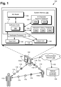 Patent drawing: Disney Patents AI Theme Park Characters That Know When You're Interrupting Them