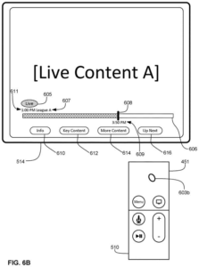 Patent drawing: Apple Patents a Video Player That Changes Its Info Panel for Live vs. On-Demand TV