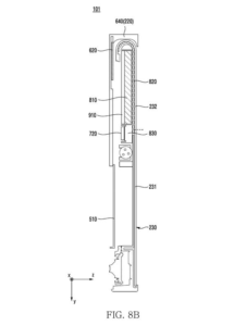 Patent drawing: Samsung Patents Internal Wiring That Keeps Expanding Phone Screens Powered