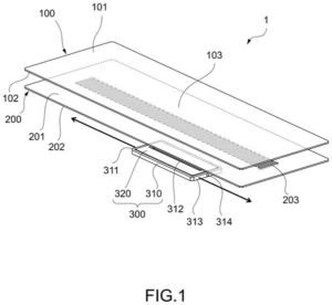 Patent drawing: Sony Patents a Touchscreen That Physically Pushes Back Wherever You Press