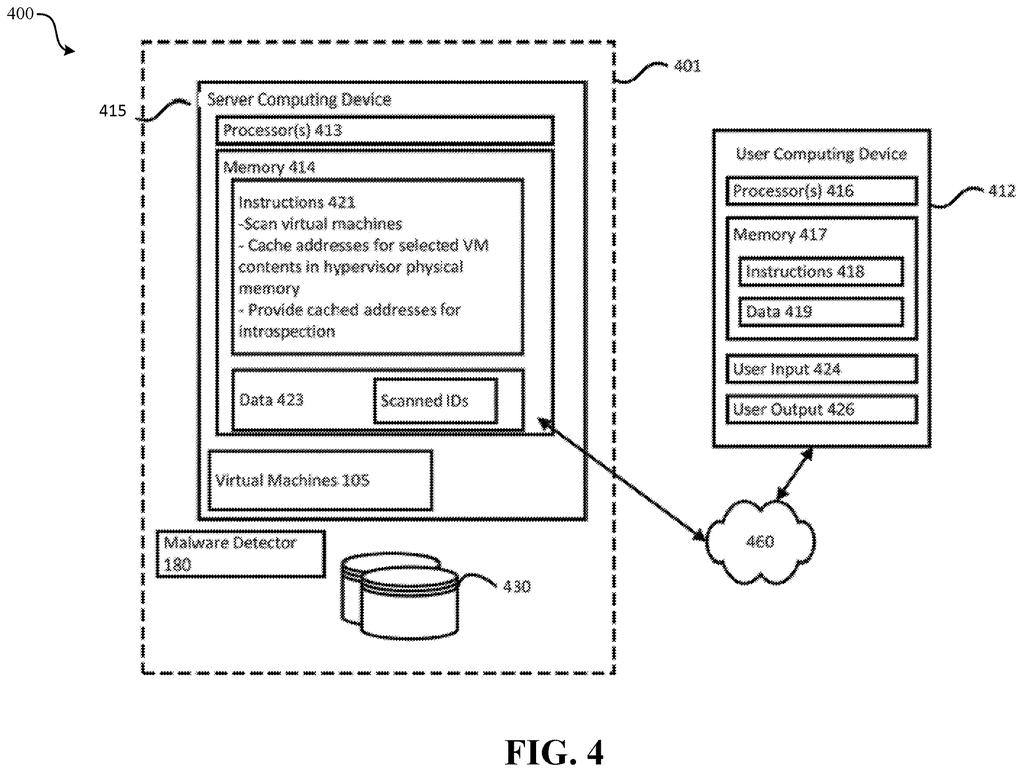 A server computing device and a user computing device connected via a network, illustrating the hardware components involved in the AI search system. Drawing from patent filing US 2026/0300357 A1.