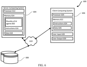 Patent drawing: Google Patents a Network of AI Agents That Monitor Software Connections
