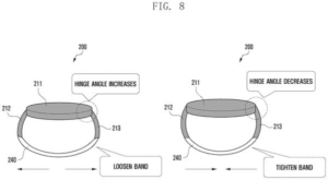 Patent drawing: Samsung Patents a Smartwatch That Tightens Itself When You Start Running