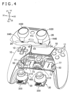 Patent drawing: Sony Patents a Game Controller With Joysticks You Can Slide Out and Swap