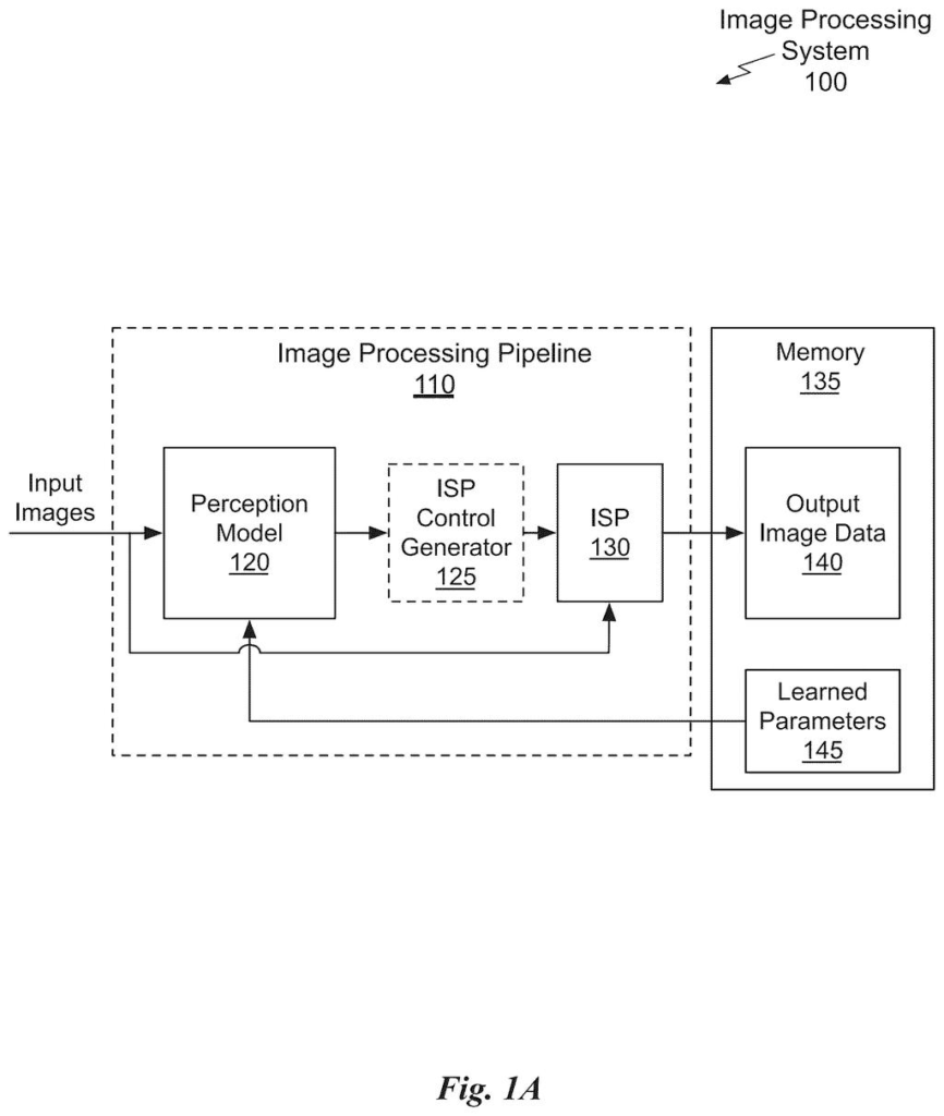 A camera system uses AI to spot specific features in a photo and adjust settings to enhance targeted areas. Drawing from patent filing US 2026/0311300 A1.