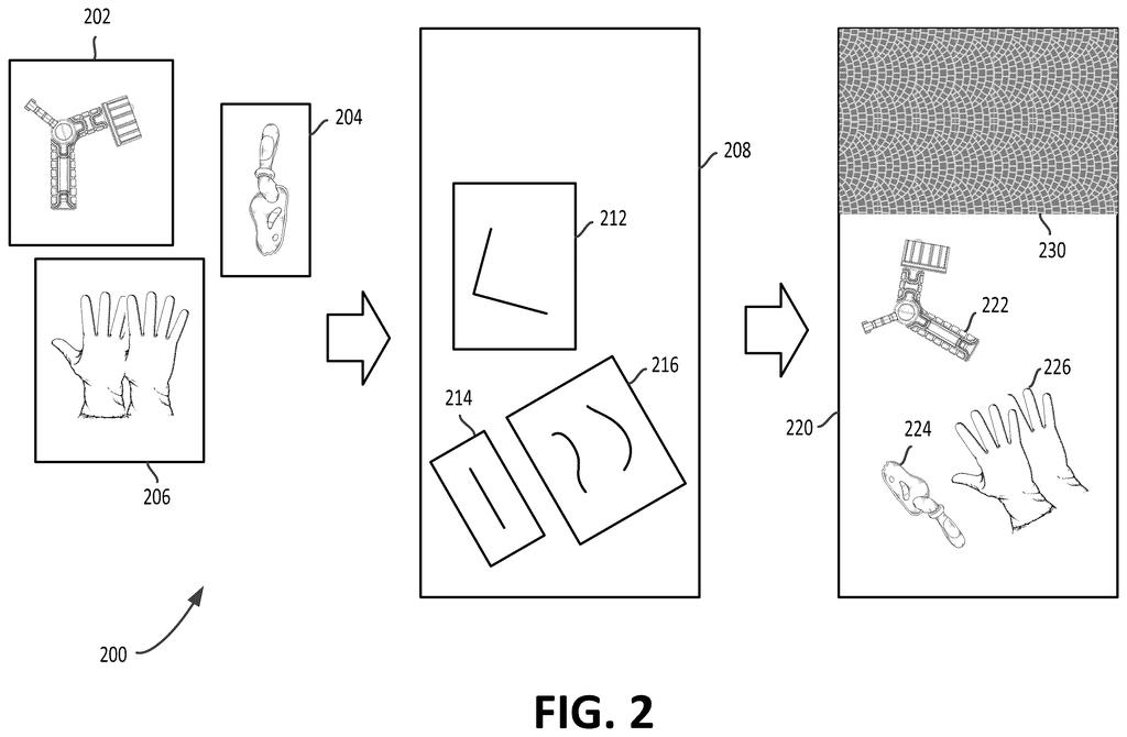 Separate photos of individual tools arranged into a coordinated product bundle image with a matching background. Drawing from patent filing US 2026/0311407 A1.