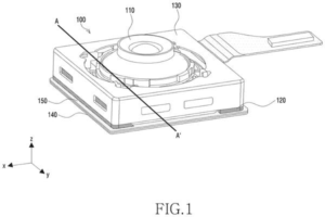 Patent drawing: Samsung Files Patent for a Slimmer Phone Camera With Focus Parts Tucked Into Its Base