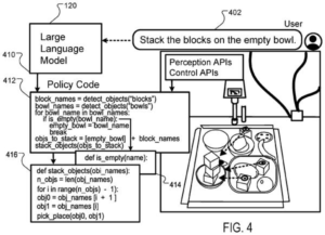 Patent drawing: Google Files Patent for an AI That Turns Plain-English Orders Into Robot Programs