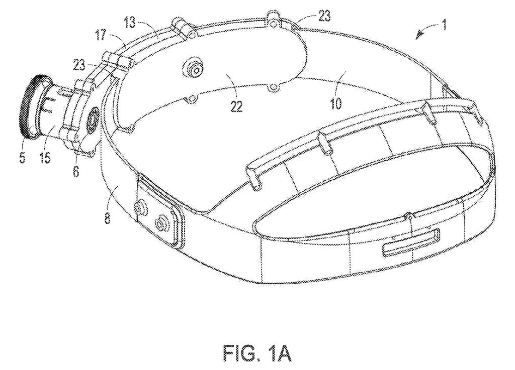 An adjustable headset band uses a side knob and internal mechanism to adjust fit around a wearer's head. Drawing from patent filing US 2026/0319545 A1.