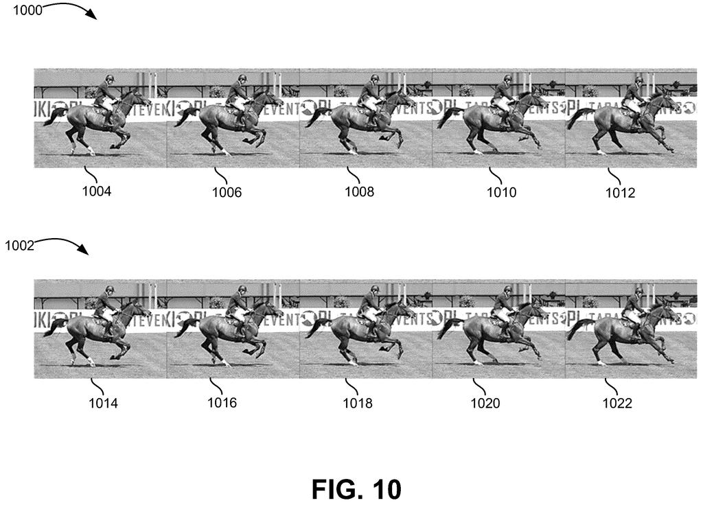 Sequential video frames of a horse running demonstrate how video can be accurately reconstructed from data stored inside an AI model. Drawing from patent filing US 2026/0320351 A1.