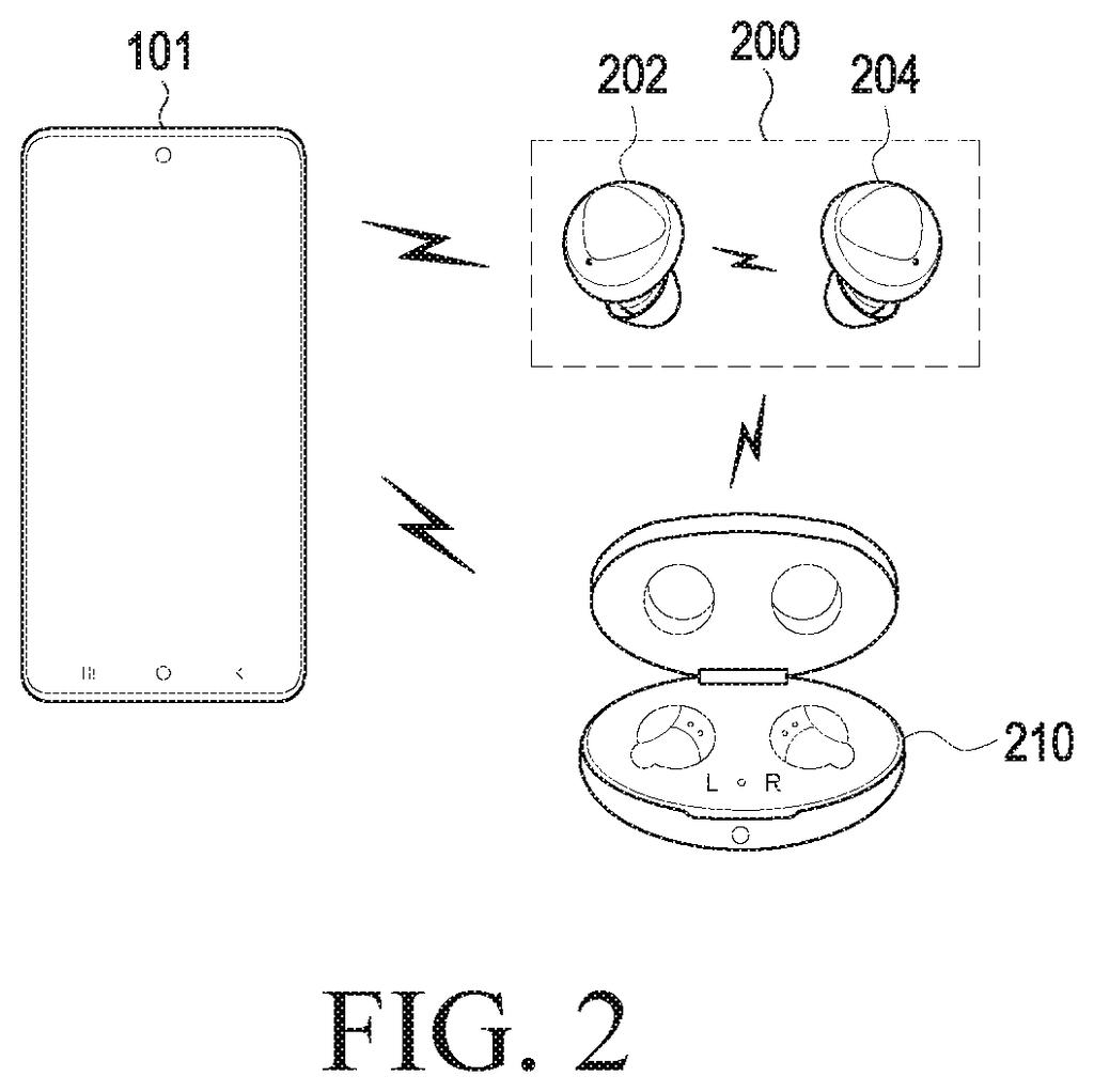 Wireless earbuds connect with a smartphone and charging case to capture clear voice audio in noisy settings. Drawing from patent filing US 2026/0321280 A1.