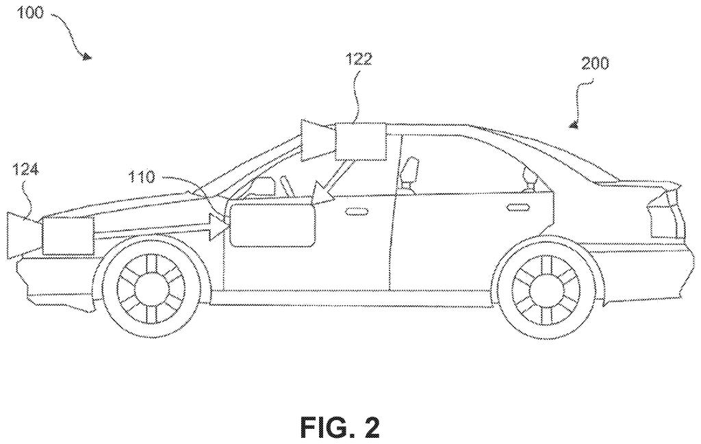 An autonomous car mounts cameras and onboard computers to monitor its surroundings and safely pull over if timing errors occur. Drawing from patent filing US 2026/0322518 A1.