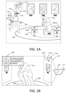 Meta patent drawing: Meta Files Patent for Smart Glasses That Switch Off Their Microphones in Off-Limits Areas