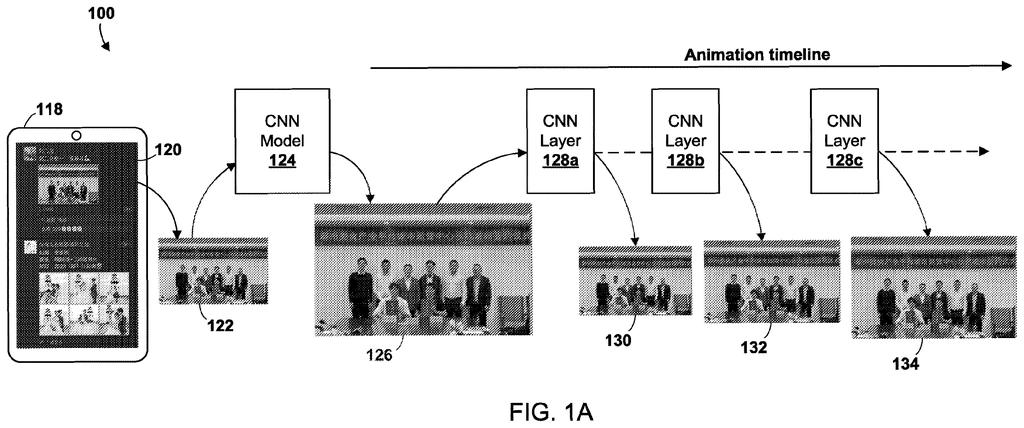 A phone using AI to keep a picture sharp as a person zooms in on the screen. Drawing from patent filing US 2026/0330795 A1.
